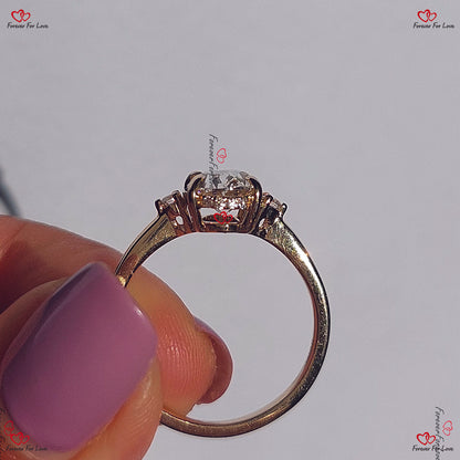 Bague vintage en diamant ovale | Cultivé en laboratoire et certifié IGI | Bague de fiançailles sur mesure en or jaune