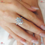 Hybrid Crushed Ice Diamond Engagement Ring Forever For Love