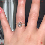 Modern Grace  Oval Moissanite Engagement Ring Forever For Love