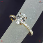 IGI Certified  Oval Diamond Engagement Ring with Accent Stones Forever For Love