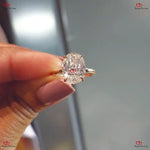Oval Engagement Ring |  Hybrid Crushed Ice Oval | Diamond Double Hidden Halo | Haley Bieber Inspired Forever For Love