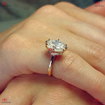 Timeless Elegance  Natural Oval Diamond Engagement Ring Forever For Love