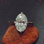 Oval Diamond Engagement Ring | IGI Certified Lab-Grown |/ White Gold Forever For Love