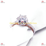 Round Cut Moissanite Engagement Ring/Wedding Ring Forever For Love