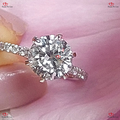 Certified Lab Created Brilliant Cut Diamond Engagement Ring