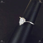 GIA Certified Pear Shape Real Diamond Solitaire Engagement Ring in Platinum Forever For Love