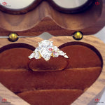 1.2 TCW Pear Diamond Vintage Ring - Lab Grown Diamond in Yellow Gold Forever For Love