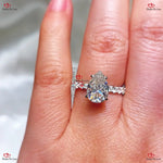 Pear Shape Pave Band Diamond Ring Forever For Love