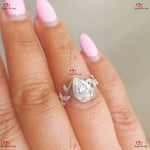 Leaf Design Antique Twist Branch Vintage Pear Cut Diamond Engagement Ring Forever For Love
