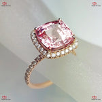 Rose Gold Vintage Peachy Pink Sapphire Engagement Ring Forever For Love