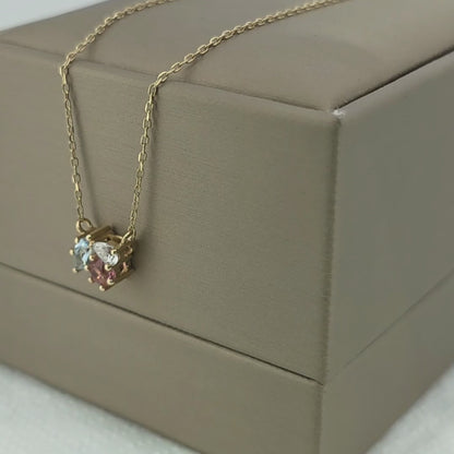 Colorful Gemstone Bouquet Necklace