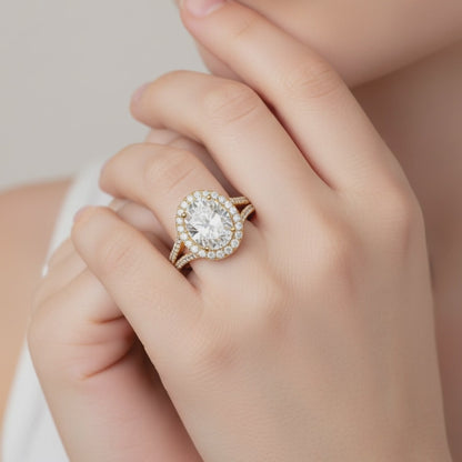 Beautiful 1.8 Carat Certified Oval Diamond Hidden Halo Engagement Ring