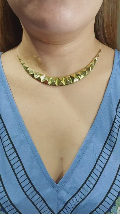 Golden Dynasty | 14K Chunky Solid Gold Egyptian Necklace