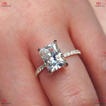 Unique Vintage Radiant Cut Engagement Ring Forever For Love
