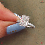Hidden Halo Radiant Diamond Engagement Ring Forever For Love