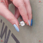 Hidden Halo Emerald Cut Engagement Ring Forever For Love
