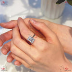 Hidden Halo Radiant Diamond Engagement Ring Forever For Love