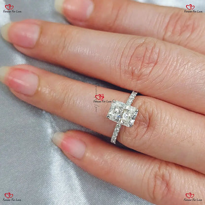 Unique Vintage Radiant Cut Engagement Ring Forever For Love