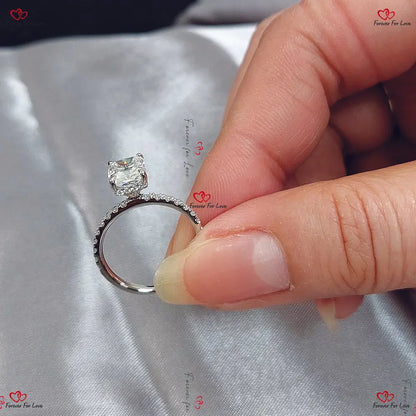 Unique Vintage Radiant Cut Engagement Ring Forever For Love