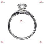 Vintage Diamond Solitaire in Platinum  Engagement Ring Forever For Love