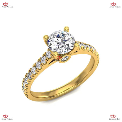 Platinum Natural GIA Certified Diamond Solitaire Engagement Ring Forever For Love