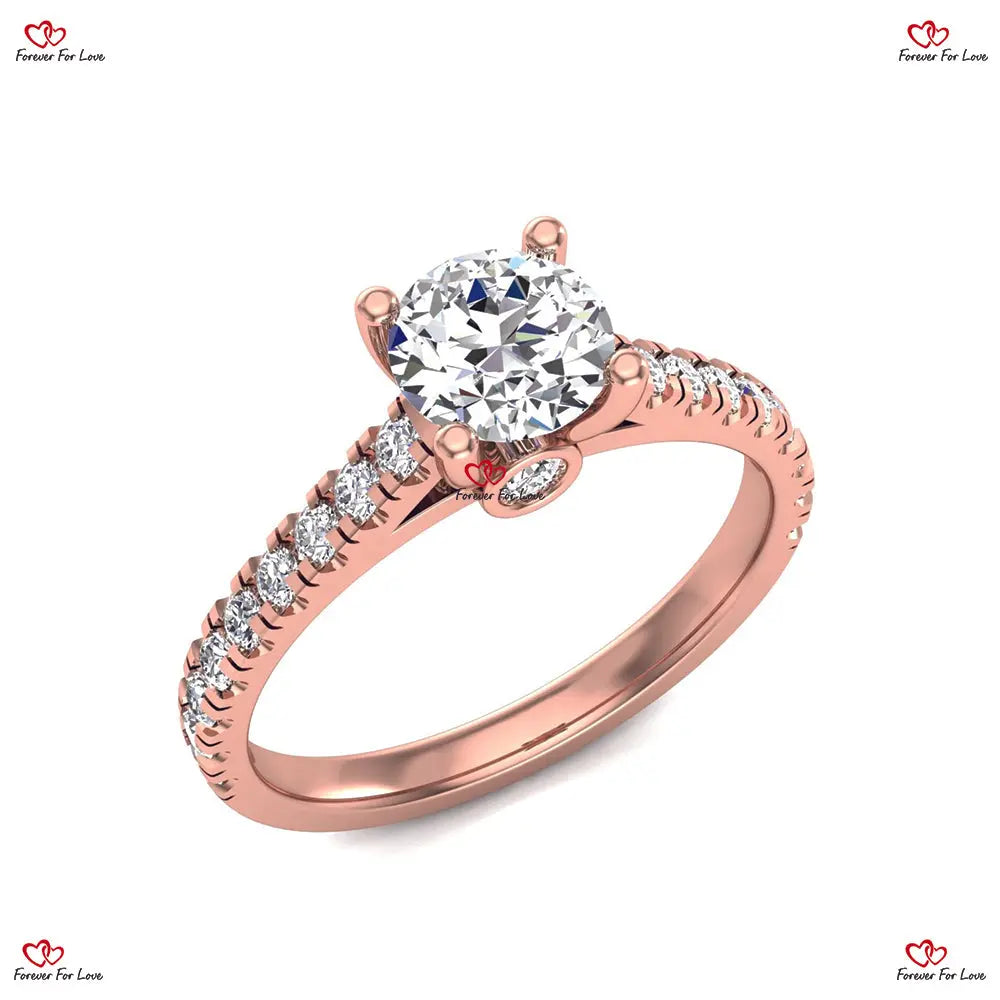 Platinum Natural GIA Certified Diamond Solitaire Engagement Ring Forever For Love