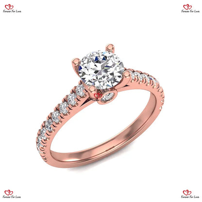 Platinum Natural GIA Certified Diamond Solitaire Engagement Ring Forever For Love