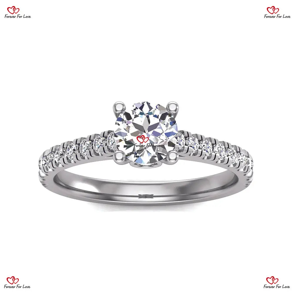 Platinum Natural GIA Certified Diamond Solitaire Engagement Ring Forever For Love