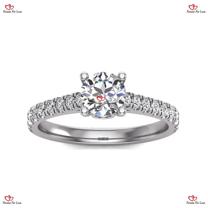 Platinum Natural GIA Certified Diamond Solitaire Engagement Ring Forever For Love