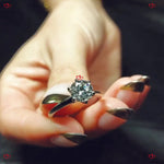 Round Solitaire Lab Created Diamond Engagement Ring – IGI Certified Brilliant Cut Platinum Proposal Ring Forever For Love