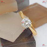 Tiffany-Style Round Solitaire Diamond Engagement Ring Forever For Love