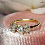 Vintage Oval Moissanite Engagement Ring | Unique Cluster Yellow Gold | Women’s Round Diamond Ring Forever For Love