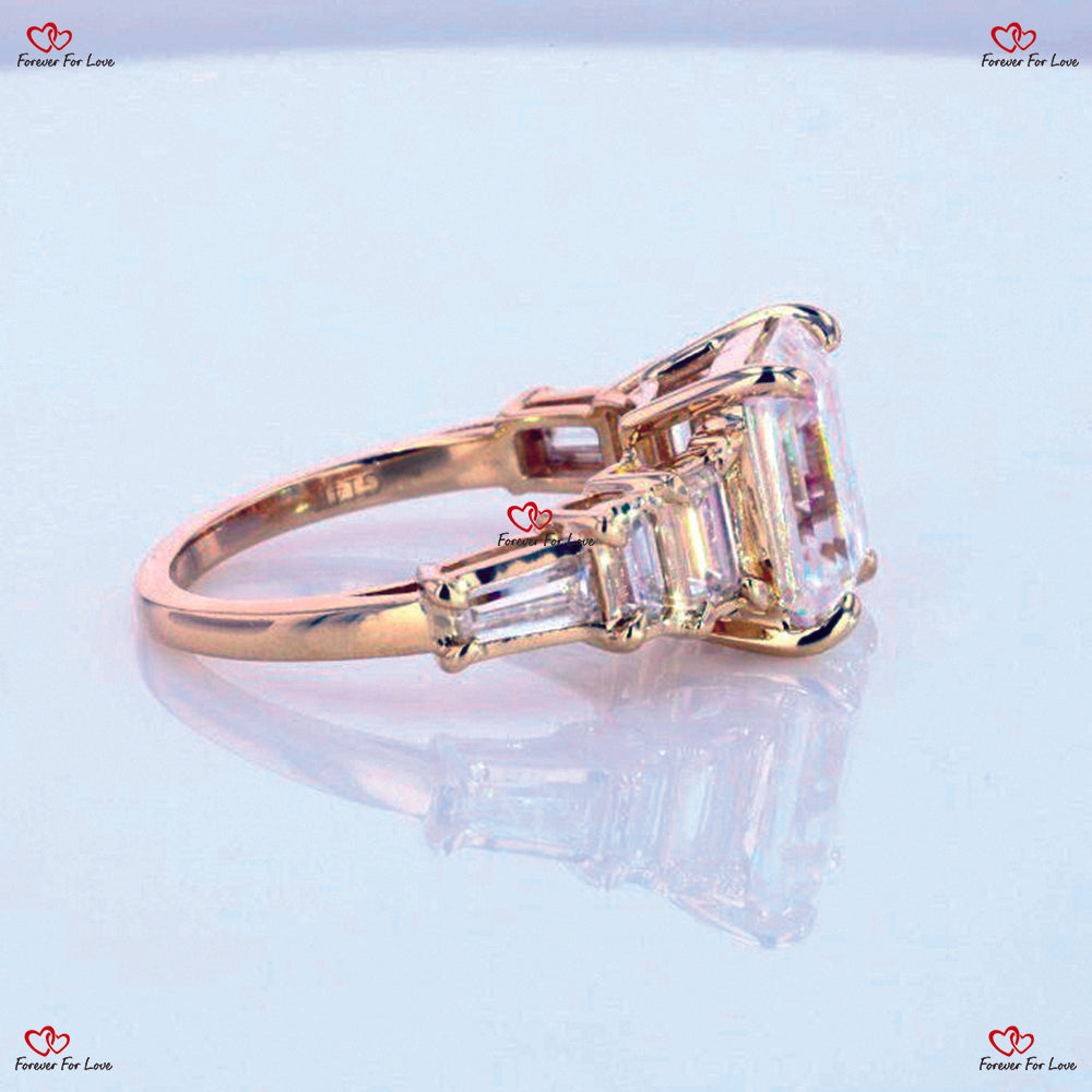 Emerald Cut Angelina Engagement Ring