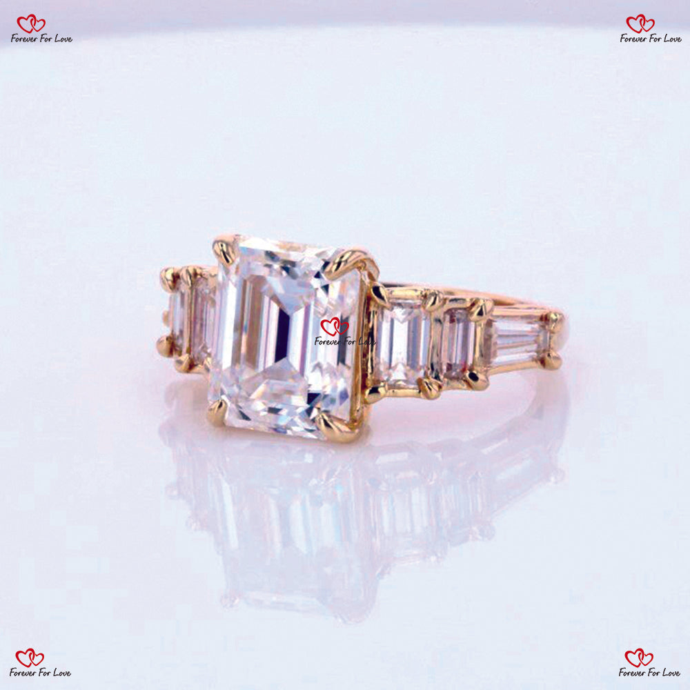 Emerald Cut Angelina Engagement Ring