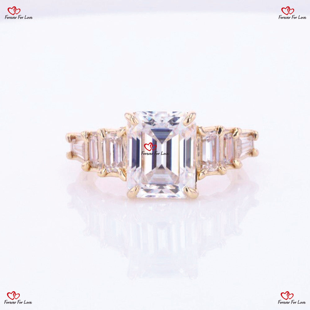 Emerald Cut Angelina Engagement Ring