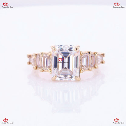 Emerald Cut Angelina Engagement Ring