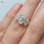 Oval Trilogy Engagement Ring In Solid Gold Forever For Love