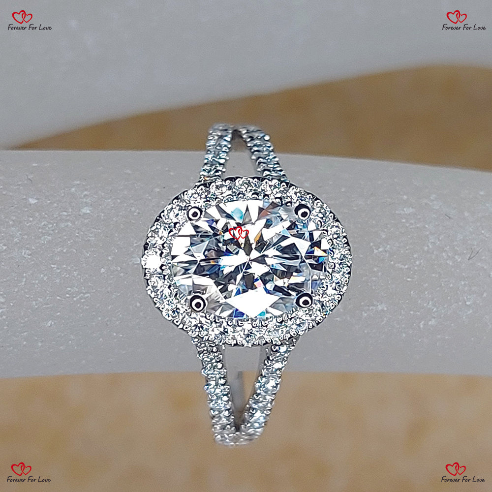 Beautiful 1.8 Carat Certified Oval Diamond Hidden Halo Engagement Ring