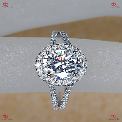 Beautiful 1.8 Carat Certified Oval Diamond Hidden Halo Engagement Ring