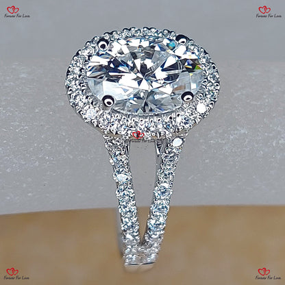 Beautiful 1.8 Carat Certified Oval Diamond Hidden Halo Engagement Ring