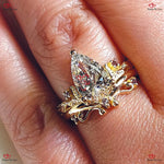 Pear Vintage Diamond Engagement Ring Forever For Love