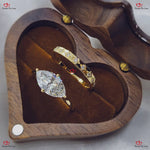 Marquise Excellent Cut Diamond Solitaire Engagement Ring set Forever For Love