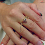 Vintage Morganite Crown Band Ring – Princess Wedding Band with Diamonds in Solid Gold Forever For Love