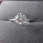 Timeless Elegance  Round Cut C&C Forever One Moissanite Engagement Ring Forever For Love
