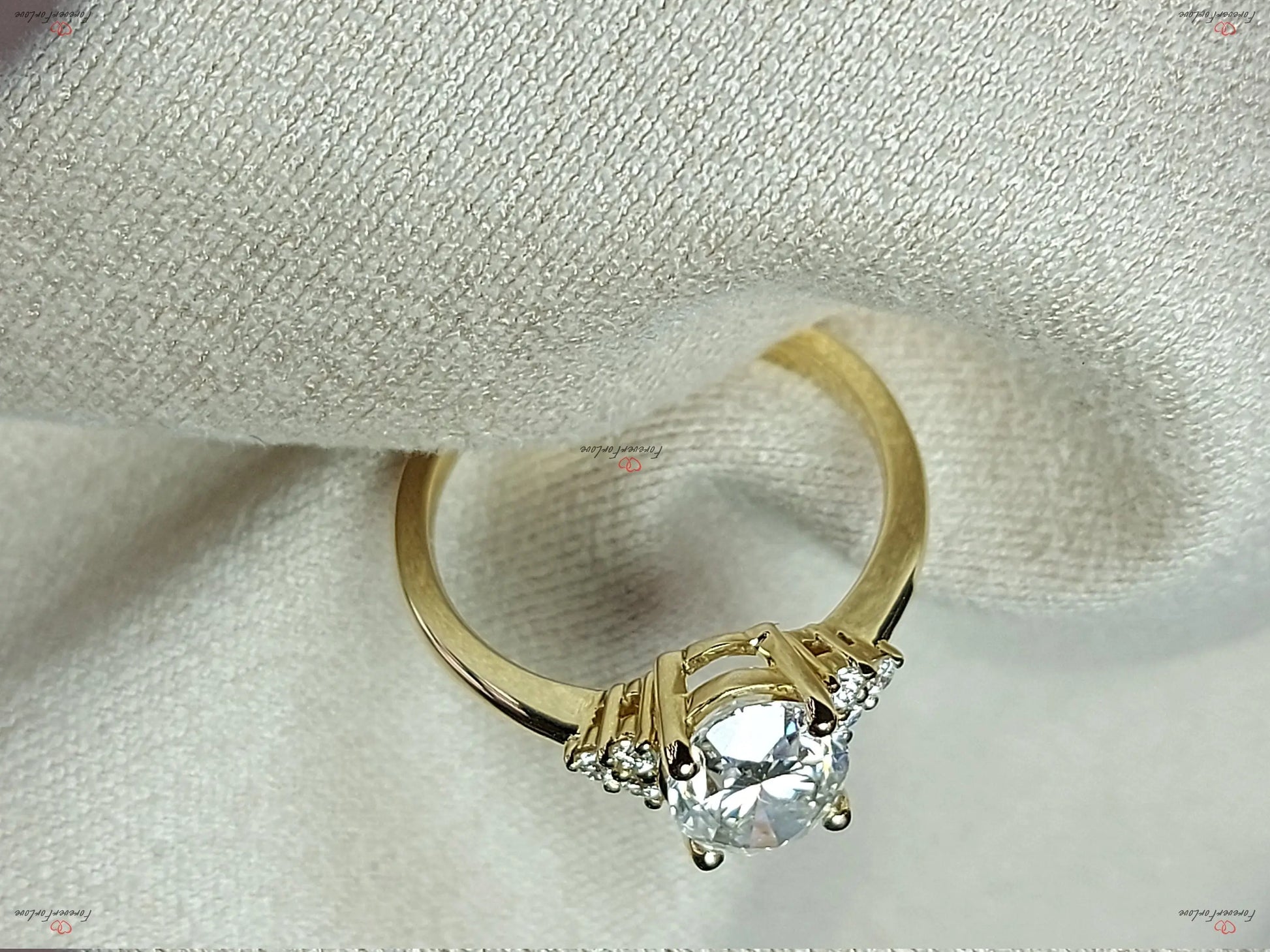 Vintage Oval Moissanite engagement ring unique Cluster Yellow gold engagement ring women Round diamond wedding Bridal art deco Anniversary. Forever For Love