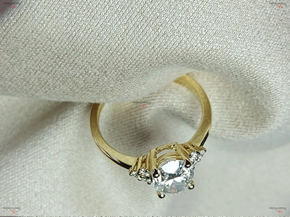 Vintage Oval Moissanite engagement ring unique Cluster Yellow gold engagement ring women Round diamond wedding Bridal art deco Anniversary. Forever For Love